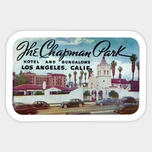 1930s Chapman Park Hotel Los Angeles Sticker